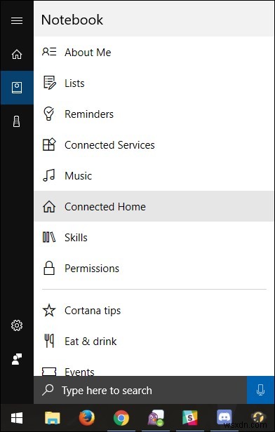 Cortana を使用してスマート家電を制御する