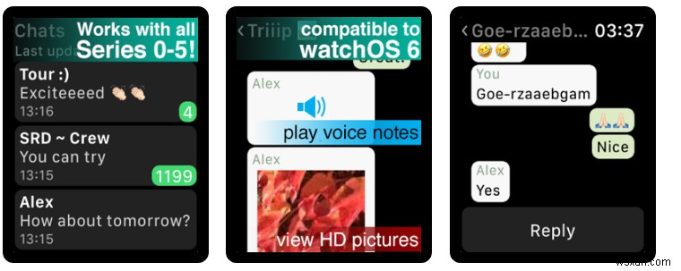 Apple Watch で WhatsApp を使用するには?