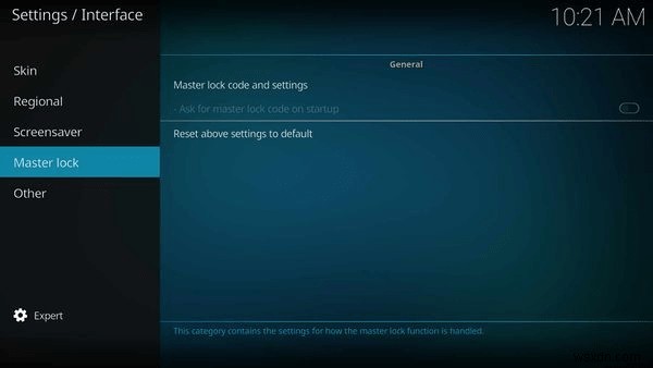 Kodi でペアレンタル コントロールを設定する方法