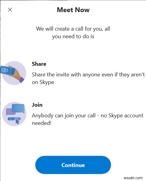 Skype の Meet Now – ホスト インスタント ビデオ会議