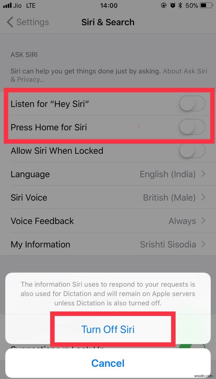 iPhone で Siri を無効にする方法