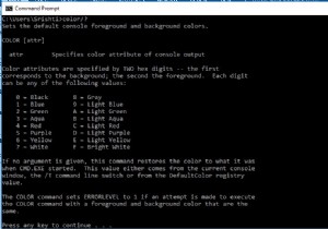 Windows 10、8、7 でコマンド プロンプトの色を変更する方法