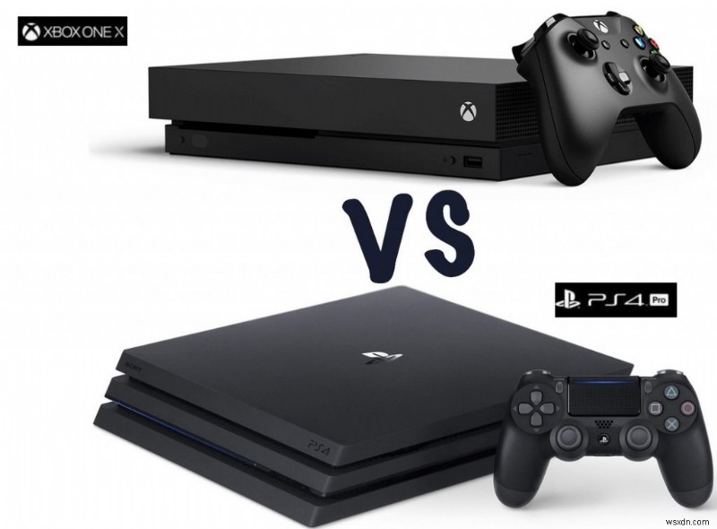 勝つのは誰か:ソニーの PlayStation 4 Pro または Xbox One X
