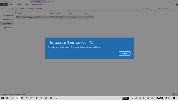 「このアプリはお使いの PC では実行できません」Windows 10 (2022) を修正する 6 つの解決策