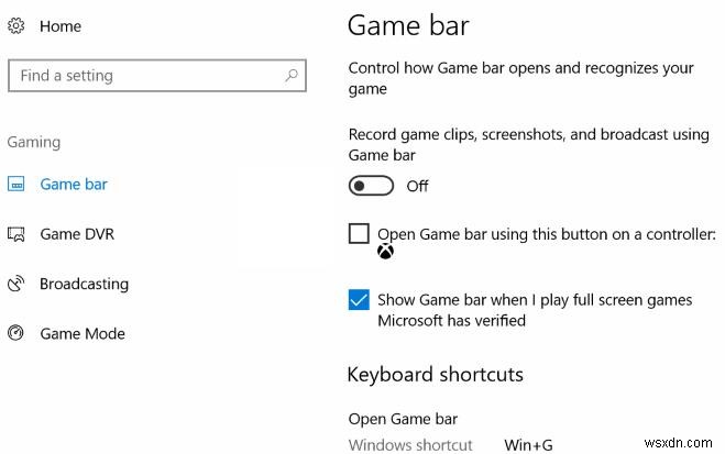 Windows 10 でゲーム バーを無効にする方法