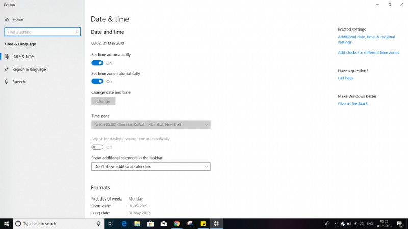 Windows 10 で間違った時刻を修正する方法