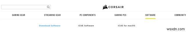 Windows 10 用 Corsair iCUE のダウンロード方法