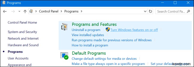 Windows 10 のオプション機能の使用方法