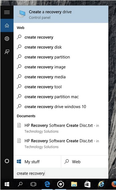 Windows 10 リカバリ ディスクの作成方法