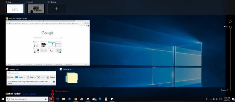 Windows 10 でタスク ビュー機能を使用する方法