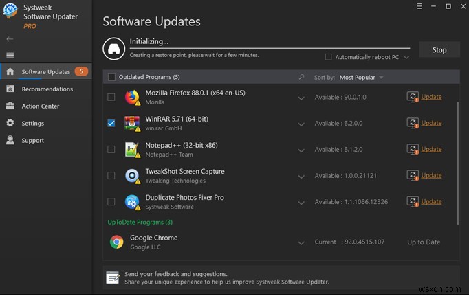 Windows 10 PC でサードパーティ ソフトウェアを更新する方法