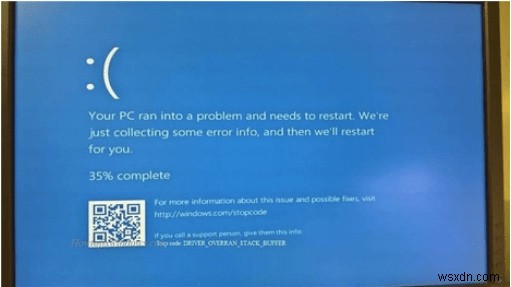 FIX:Windows 10 でのドライバー オーバーラン スタック バッファーの問題