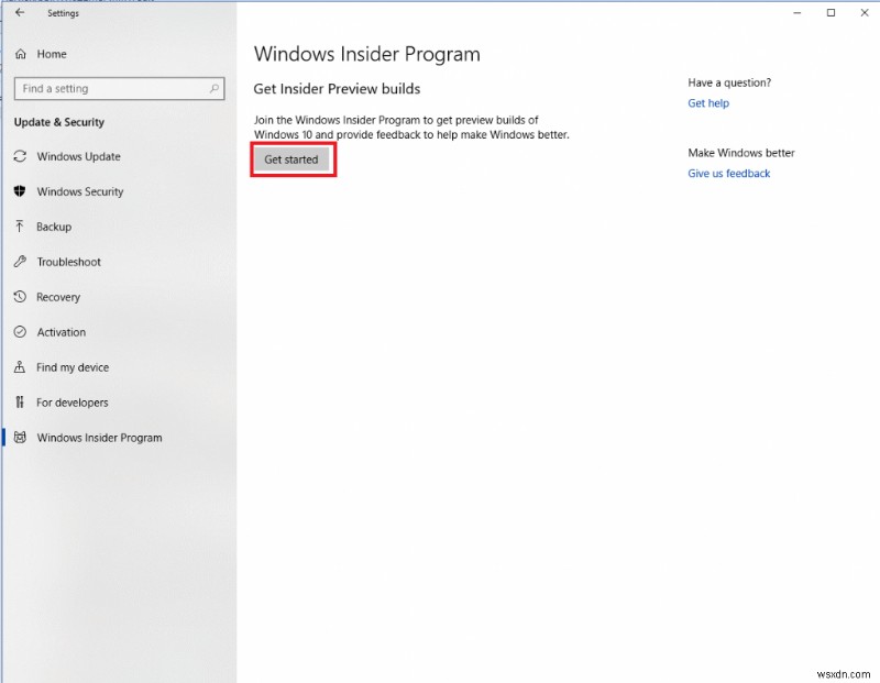 Windows 10 で Windows Insider Program を使用する方法