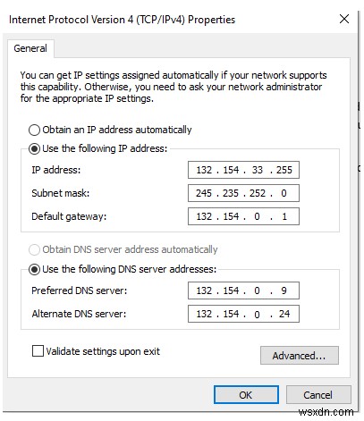 Windows 10 で IP アドレスを変更する手順