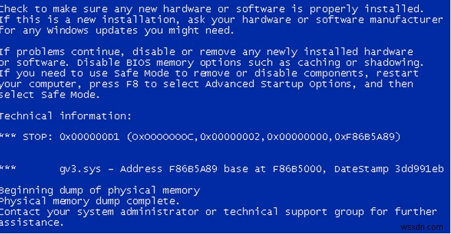 Windows 10 で Data_Bus_Error を修正する方法