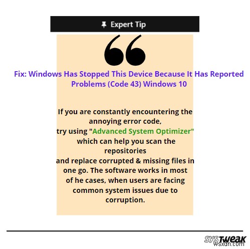 「問題が報告されたため、Windows はこのデバイスを停止しました」コード 43 の解決方法