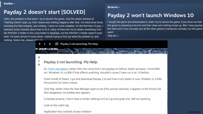 PayDay 2 が Windows 10 PC で 2022 を起動しない:修正方法