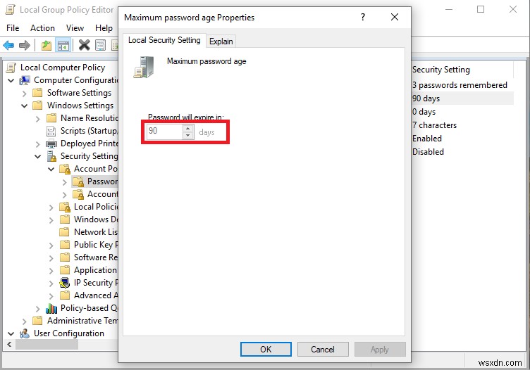 Windows 10 でパスワードを強制的に変更する方法