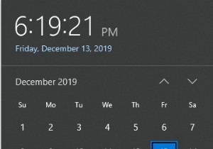 Windows 10 のタスクバーからカレンダー アプリを使用する方法
