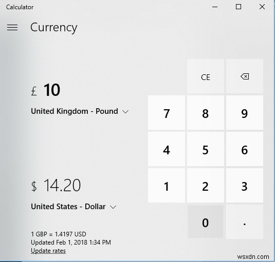 Windows 10 で通貨換算ツールを使用するには?