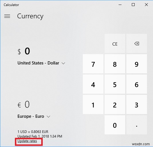 Windows 10 で通貨換算ツールを使用するには?