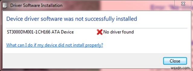 Windows 10 でデバイス ドライバ ソフトウェアが正常にインストールされなかったというエラーを修正する方法