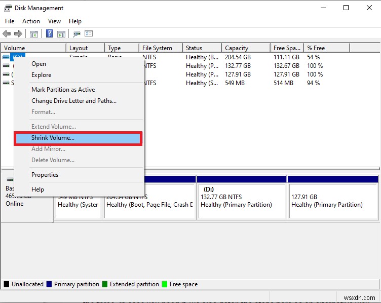 C ドライブのパーティションを縮小する方法 Windows 10/8/7