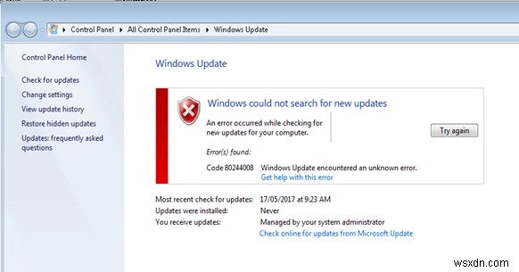 Windows 10 Update エラー コード:80072ee2 の修正方法