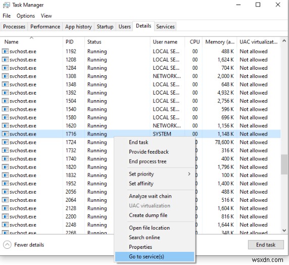 Windows 10 での Svchost.Exe の高い CPU 使用率の修正