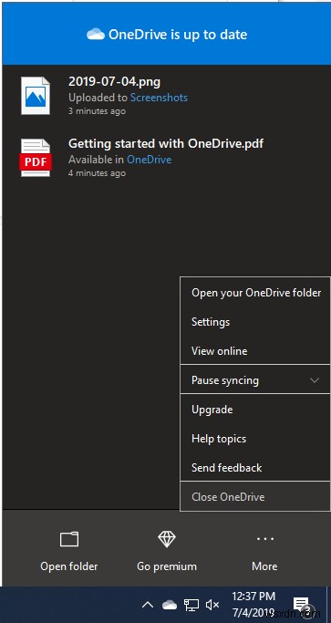 Windows 10 で OneDrive の同期の問題を修正する方法