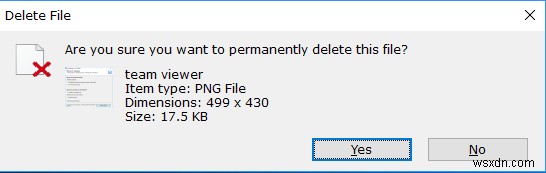 Windows 10 でファイルをごみ箱に送らずに直接削除する