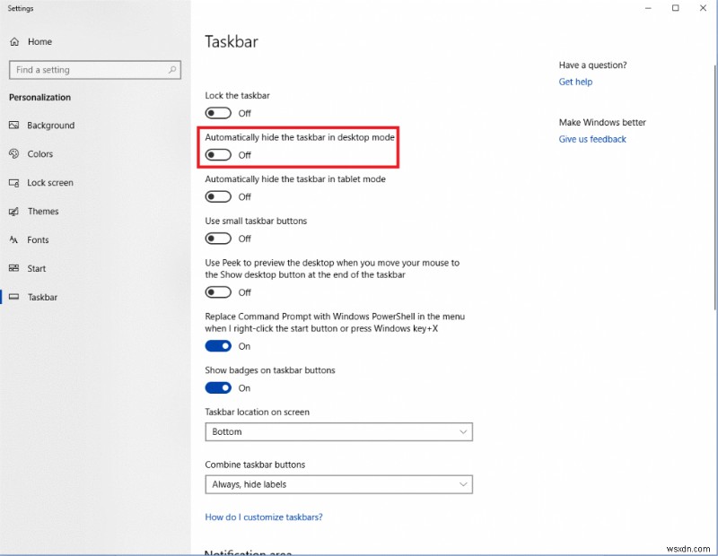 Windows 10 タスクバーをカスタマイズする方法