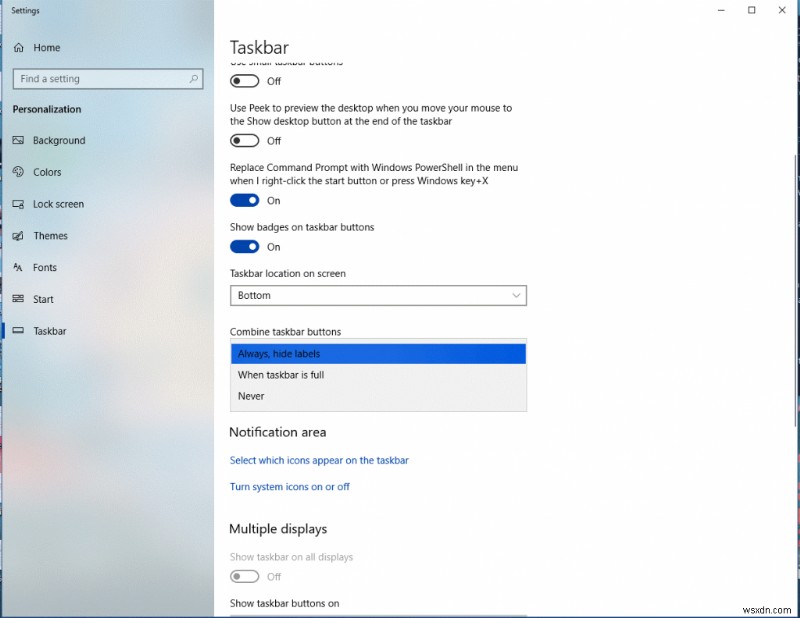 Windows 10 タスクバーをカスタマイズする方法