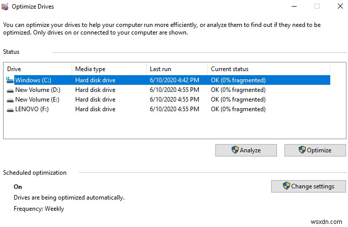 デフラグ エラーにより SSD ドライブがデフラグされ、頻繁に Windows 10 アラートが発生する