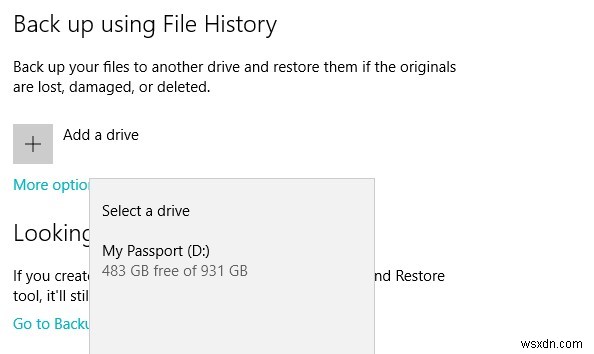 Windows 10 でファイル履歴を使用してデータを保存および復元する方法