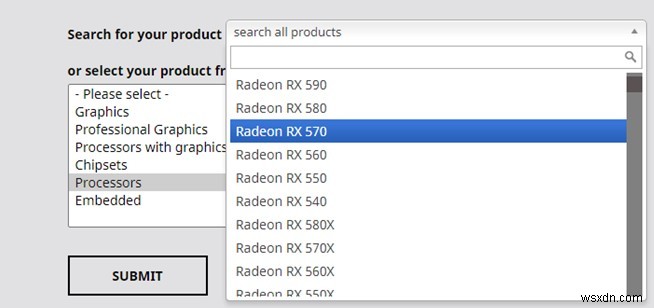 Windows 10 用 AMD RX 570 ドライバのダウンロード方法