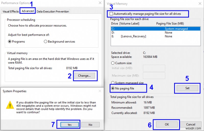 Windows 10 で Pagefile.sys を削除する方法