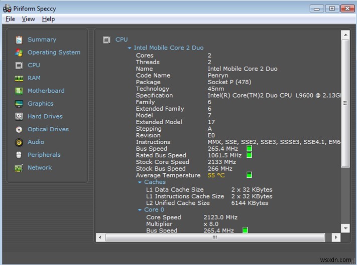 PC の中身は? Speccy は、Windows 10 PC の詳細なシステム情報を提供します