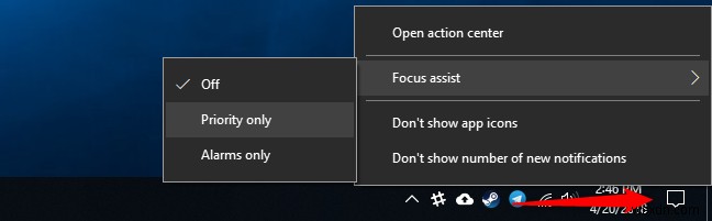 Windows 10 の新しいフォーカス アシスト機能の使用方法