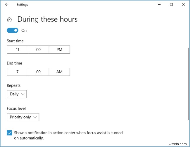 Windows 10 の新しいフォーカス アシスト機能の使用方法