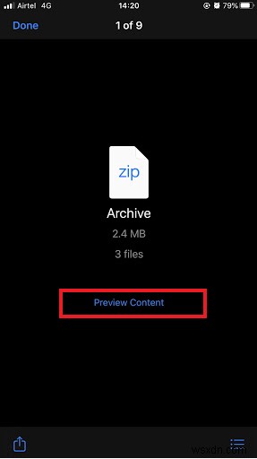 iPhone で Zip ファイルを作成して開く方法