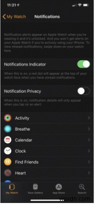 Apple Watch で通知を管理する方法
