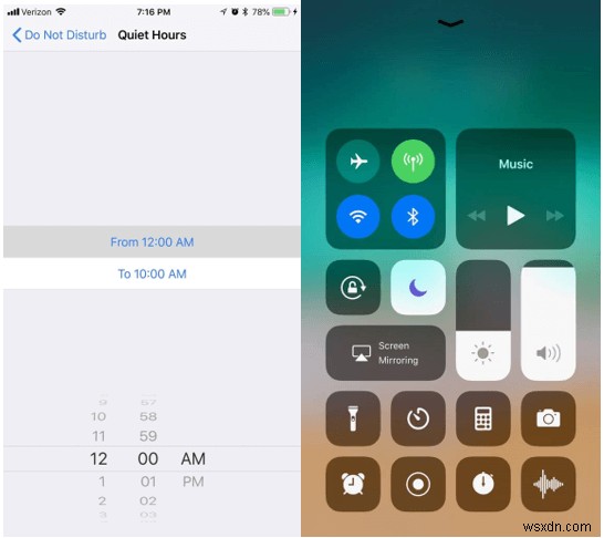iOS 12 で夜間に気が散らないように通知をオフにする方法