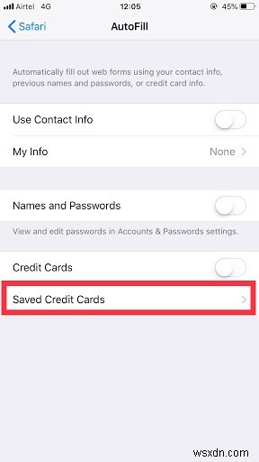iPhone でクレジット カードと保存したパスワードを表示する方法 (iOS 12)
