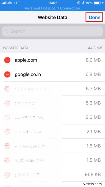 iPhone で特定の Web サイトのデータを消去する方法