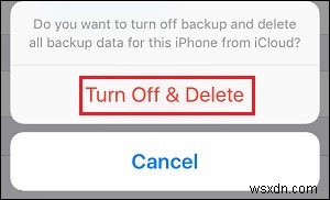 iPhone から iCloud バックアップを削除する方法