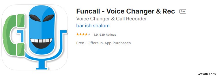 アプリ レビュー:Funcall – ボイス チェンジャー &Rec:ボイス チェンジャー &コール レコーダー
