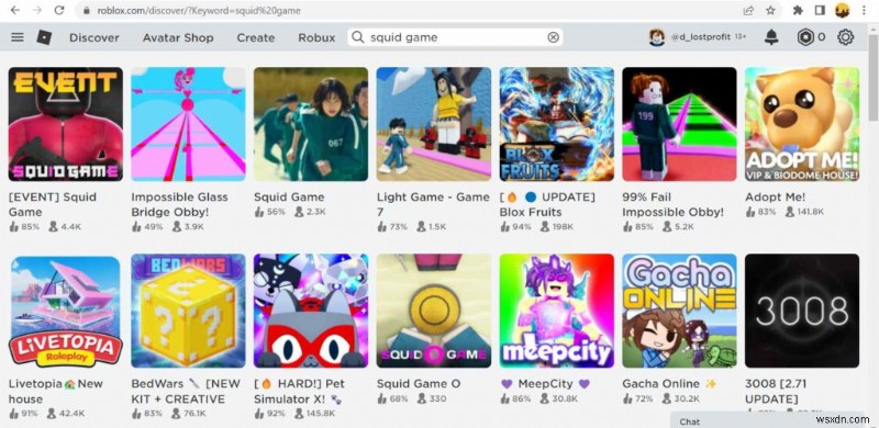 Roblox で Squid ゲームをプレイして YouTube にアップロードする方法