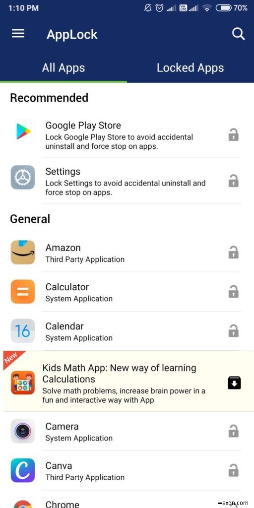 AppLock で Android のアプリを保護する