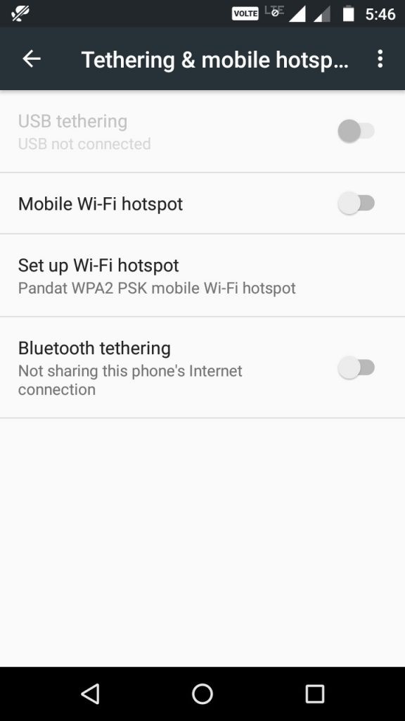 Android スマートフォンを Wi-Fi ホットスポットに変える